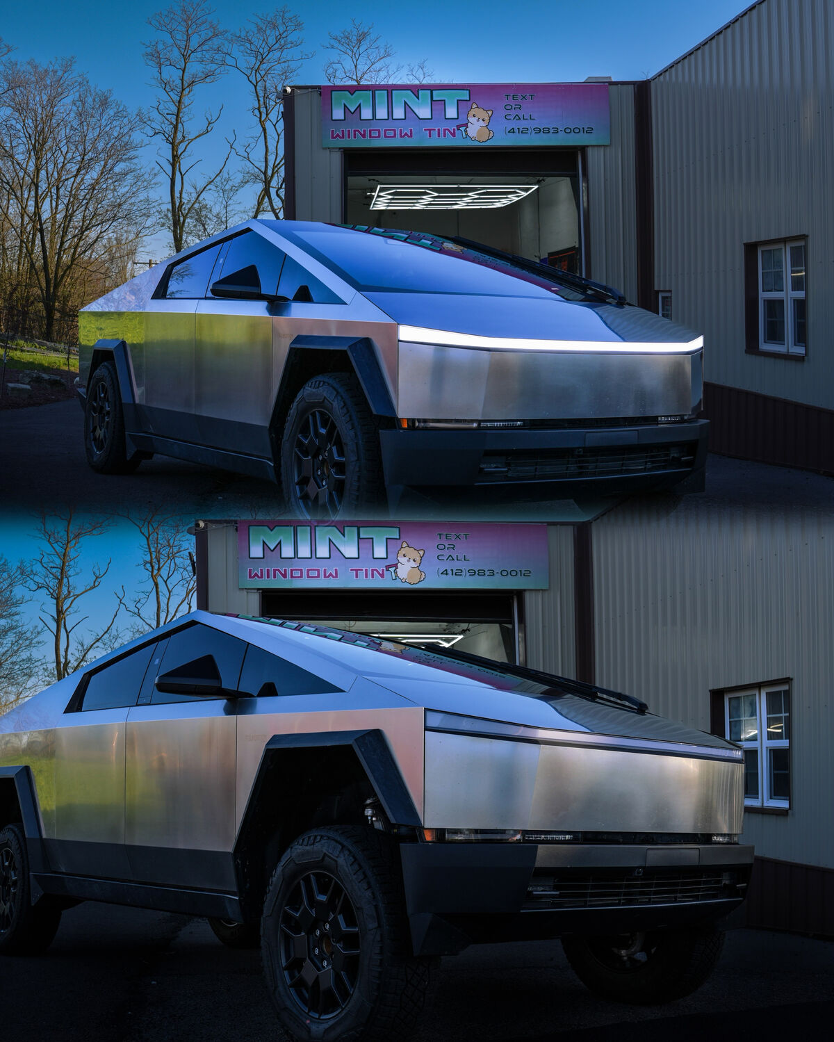 CyberTruck windows tinted 20% by Mint Window Tint in Pittsburgh, PA