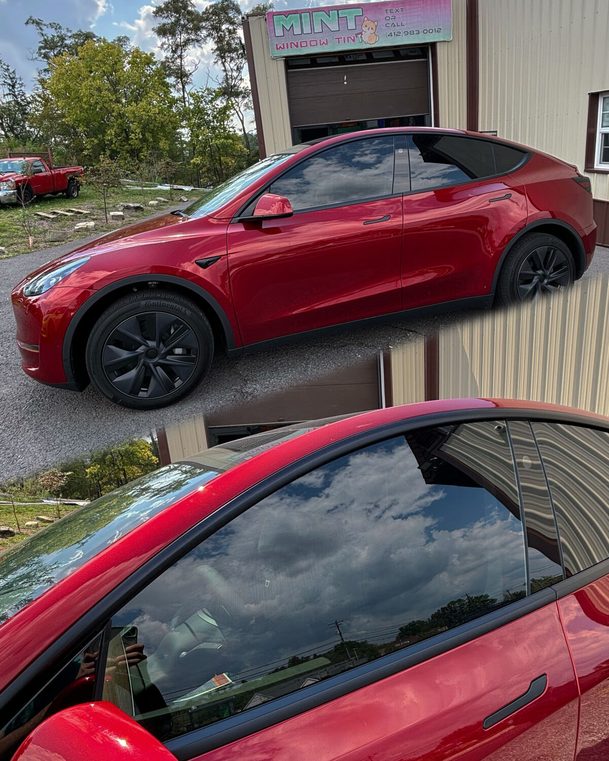 Tesla Model Y windows tinted 20% by Mint Window Tint in Pittsburgh, PA