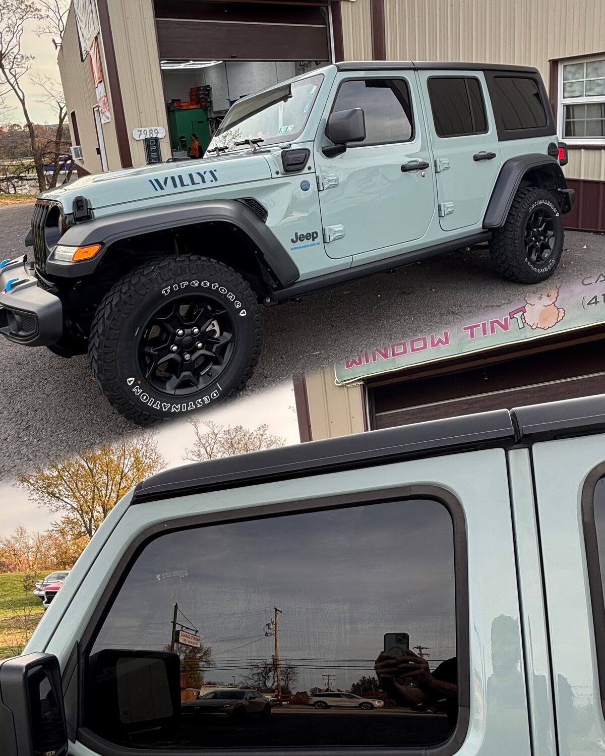 2023 Jeep Wrangler tinted 5% by Mint Window Tint in Pittsburgh, PA.